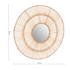 Sunburst Rattan Wall Mirror