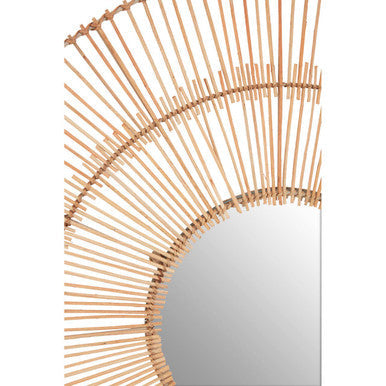Sunburst Rattan Wall Mirror