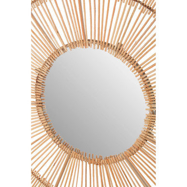 Sunburst Rattan Wall Mirror