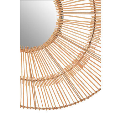 Sunburst Rattan Wall Mirror