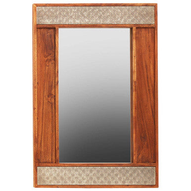 Acacia Wood Wall Mirror