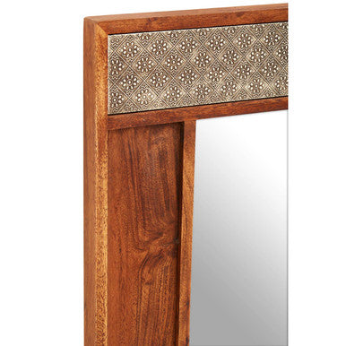 Acacia Wood Wall Mirror