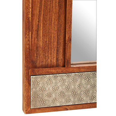 Acacia Wood Wall Mirror