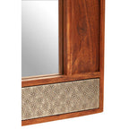 Acacia Wood Wall Mirror