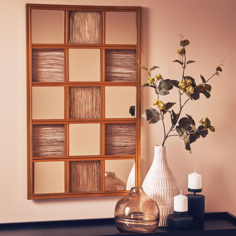 Gold Wire Wall Mirror