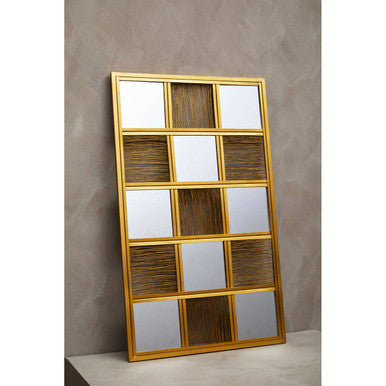 Gold Wire Wall Mirror