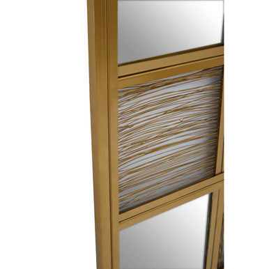 Gold Wire Wall Mirror