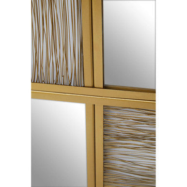 Gold Wire Wall Mirror