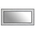 Grey and White Finish Elm Wood Wall Mirror
