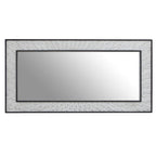 Grey and White Finish Elm Wood Wall Mirror