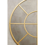Gold Finish Round Wall Mirror