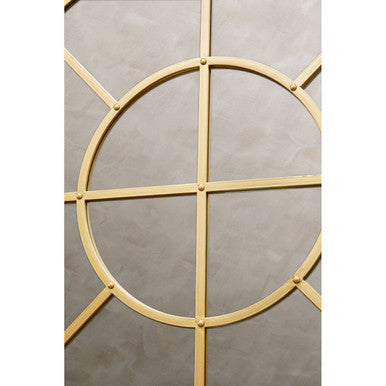 Gold Finish Round Wall Mirror