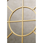 Gold Finish Round Wall Mirror