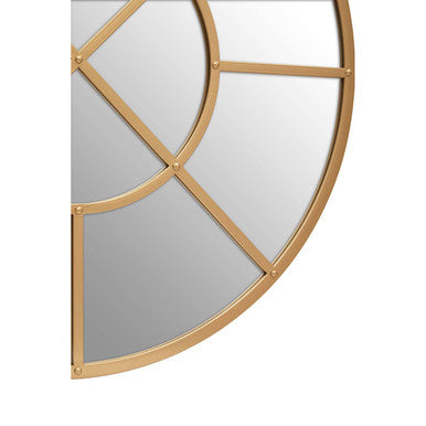 Gold Finish Round Wall Mirror