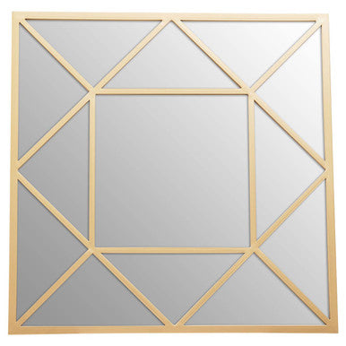 Gold Frame Square Wall Mirror