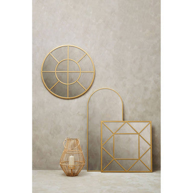 Gold Frame Square Wall Mirror