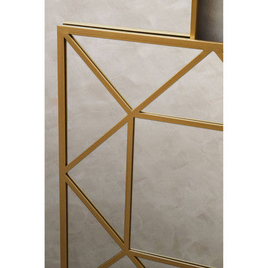 Gold Frame Square Wall Mirror