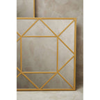 Gold Frame Square Wall Mirror