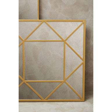 Gold Frame Square Wall Mirror