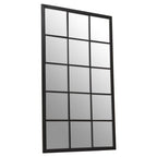Black Large Grid Wall Mirror