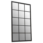 Black Large Grid Wall Mirror