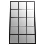 Black Large Grid Wall Mirror