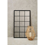 Black Large Grid Wall Mirror