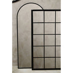 Black Large Grid Wall Mirror