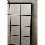 Black Large Grid Wall Mirror