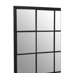 Black Large Grid Wall Mirror