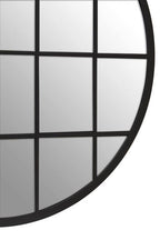 Round Metal Grid Wall Mirror
