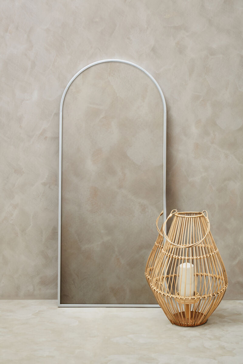 Silver Finish Arched Wall Mirror