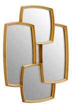 Overlapping Panel Gold Wall Mirror
