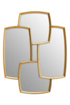 Overlapping Panel Gold Wall Mirror