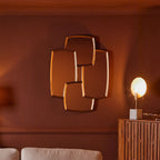 Overlapping Panel Gold Wall Mirror