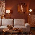 Overlapping Panel Gold Wall Mirror