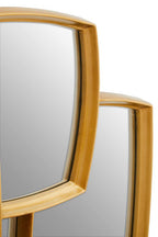 Overlapping Panel Gold Wall Mirror