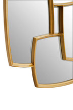 Overlapping Panel Gold Wall Mirror