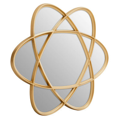 Gold Wall Mirror with Three Overlapping Ovals