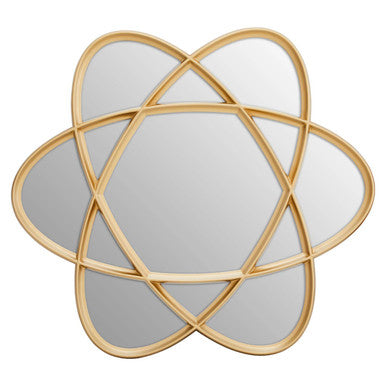 Gold Wall Mirror with Three Overlapping Ovals