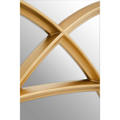 Gold Wall Mirror with Three Overlapping Ovals