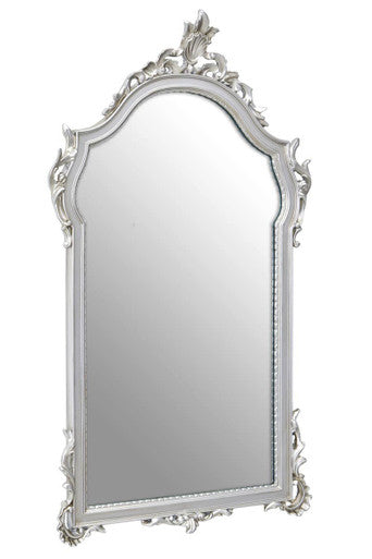 Neoclassical Rectangular Silver Wall Mirror