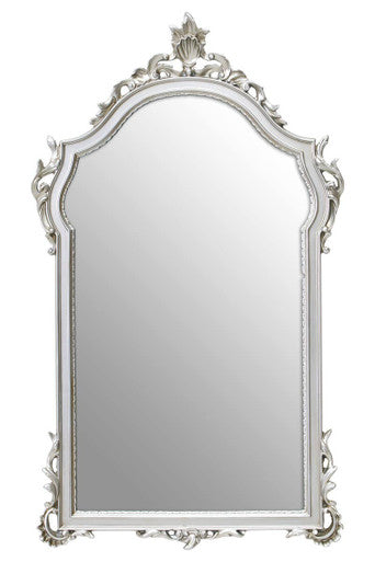 Neoclassical Rectangular Silver Wall Mirror