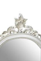 Neoclassical Rectangular Silver Wall Mirror