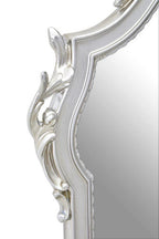 Neoclassical Rectangular Silver Wall Mirror
