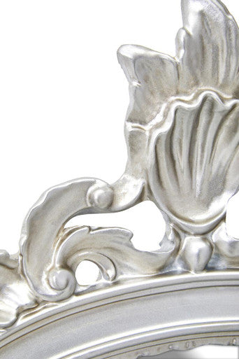 Neoclassical Rectangular Silver Wall Mirror