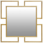 Brushed Gold Small Wall Mirror