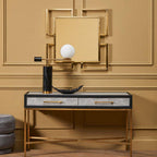 Brushed Gold Small Wall Mirror
