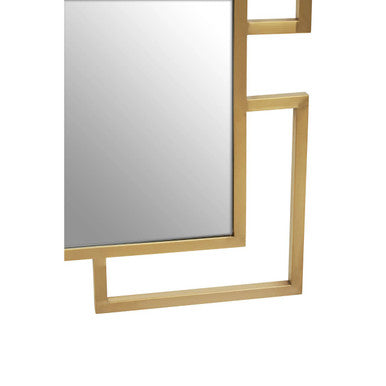 Brushed Gold Small Wall Mirror