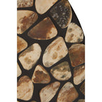 Round Black Wall Mirror with Seashell Inlay